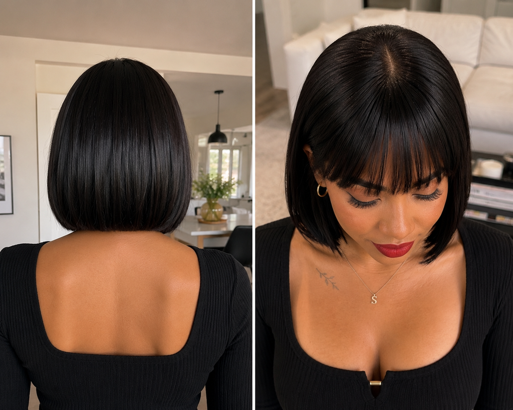 Yaki bob pruik met pony